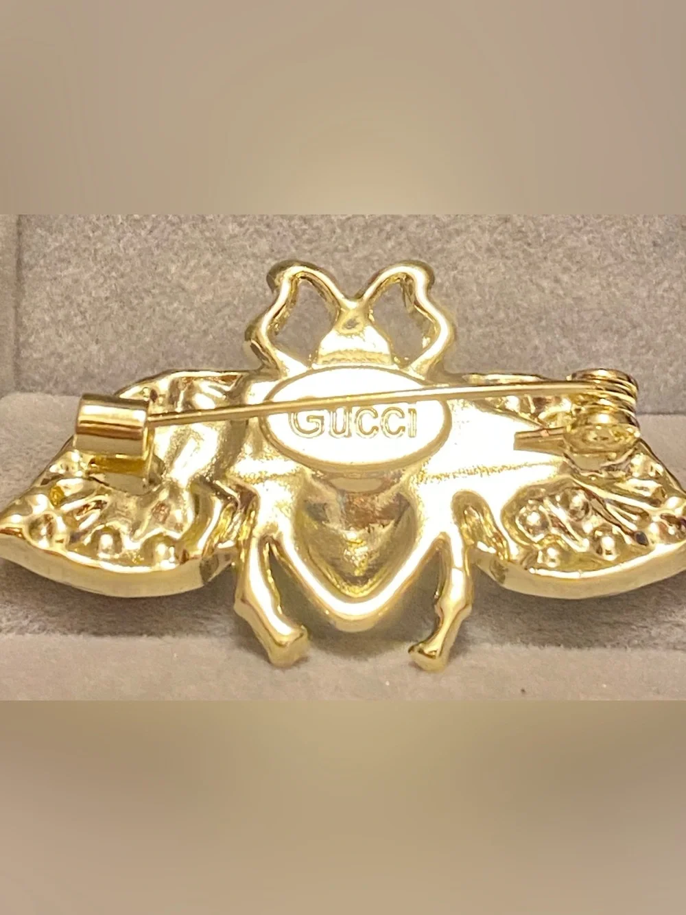 Fashion Jewelry Gold Bee Luxury Brooch with Clear Crystals